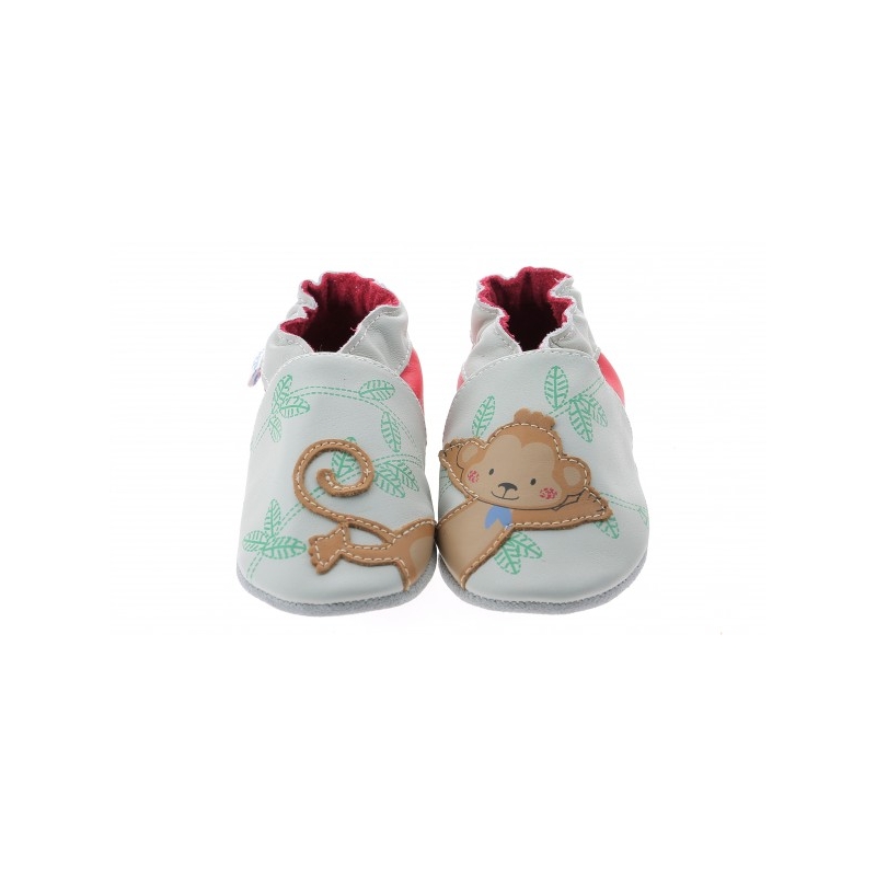 Chaussons Robeez rouge fille - CHERRYING BLANC ROUGE - 70267