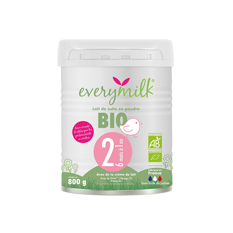 Lait infantile Bio everymilk 2 de 6 mois à 1 an - 1 boîte