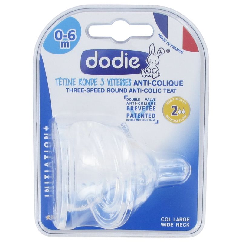 dodie® Tétine pour biberon Initiation+ anti-coliques 6 mois et plus 2 pc(s)  - Redcare Apotheke