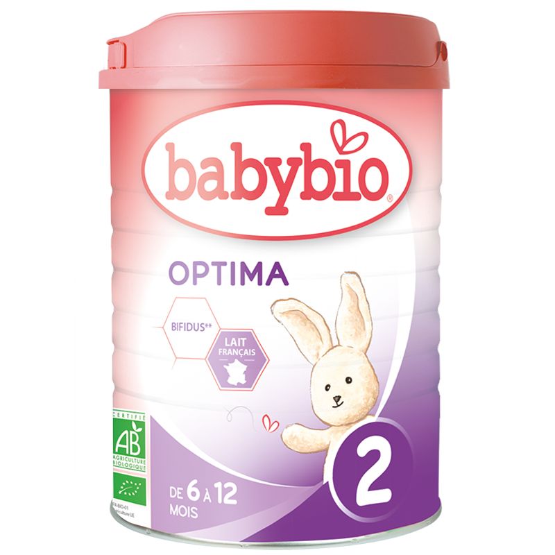 BABYBIO Lait de Suite 2 Optima - De 6 à 12 mois - 800 g